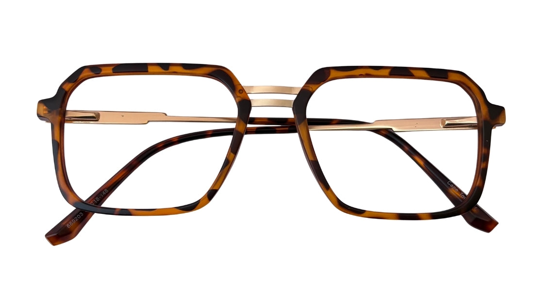 Havana Tortoiseshell Square Eyeglasses - Bombay Optical