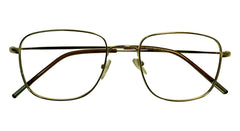Square Gold Metallic Eyeglasses - side profile view