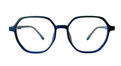 Matte Blue Round Eyeglasses - Bombay Optical