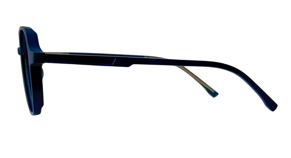 Matte Blue Round Eyeglasses - Bombay Optical