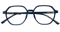 Matte Blue Round Eyeglasses - Bombay Optical