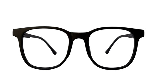 Matte Black Round Eyeglasses front view - Bombay Optical