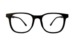 Matte Black Round Eyeglasses