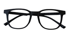 Matte Black Round Eyeglasses