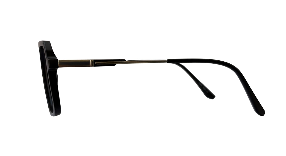 Matte Black Rectangle Eyeglasses with Double Bridge - Bombay Optical