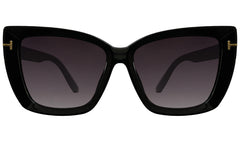 Purple Lens & Black UV Protected cateye Sunglasses