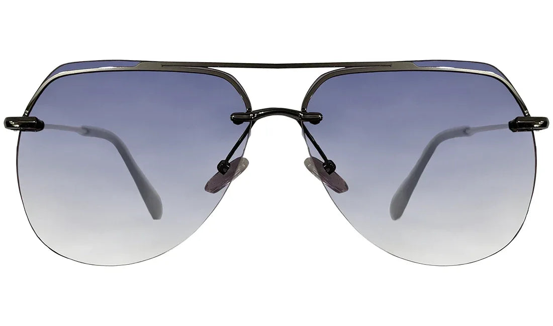 Silver Frame with Blue Gradient Aviator - Bombay Optical