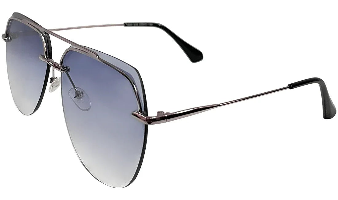 Silver Frame with Blue Gradient Aviator - Bombay Optical