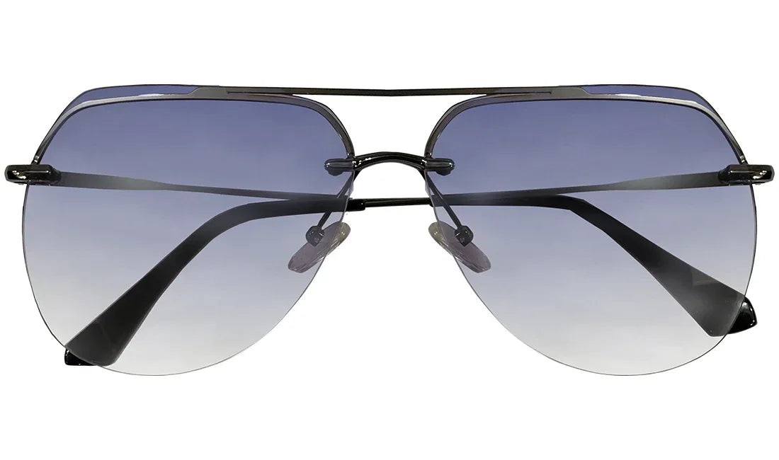Silver Frame with Blue Gradient Aviator - Bombay Optical
