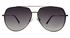Silver and Grey Aviator Sunglasses