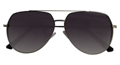 Silver and Grey Aviator Sunglasses