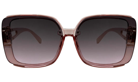 Transparent Pink Square Sunglasses
