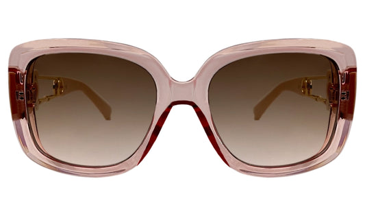 Transparent Pink Women Sunglasses