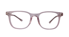 Transparent Pink Round Eyeglasses