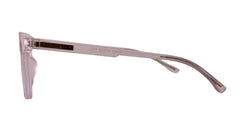 Transparent Pink Round Eyeglasses