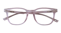 Transparent Pink Round Eyeglasses