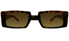 Havana & Dark Yellow Lens UV Rectangle Sunglasses