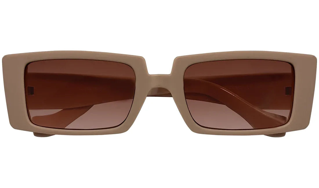 Peach Lens & Dark Peach UV Protected Rectangle Sunglasses - Bombay Optical
