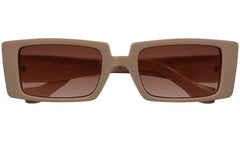 Peach Lens & Dark Peach UV Protected Rectangle Sunglasses