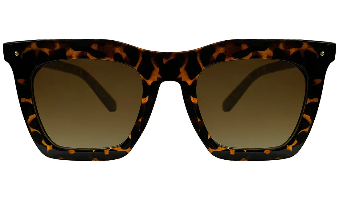 Unisex Brown Lens & Havana UV Protected Square Sunglasses - Bombay Optical
