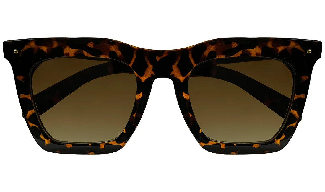 Unisex Brown Lens & Havana UV Protected Square Sunglasses - Bombay Optical