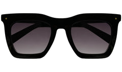 Unisex Purple Lens & Black UV Protected Square Sunglasses