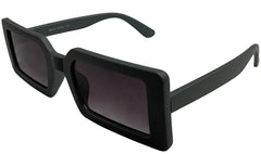 Unisex Purple Lens & Matte Grey UV Protected Rectangle Sunglasses