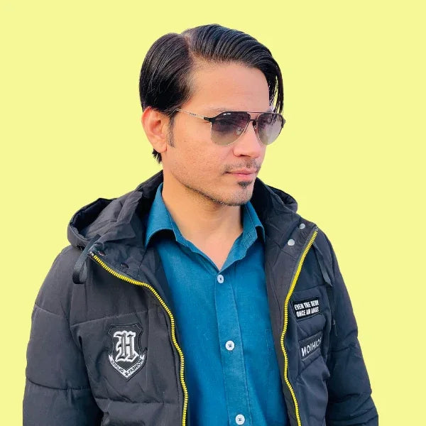 Tom Star Aviator Sunglasses with Green Lenses - Bombay Optical