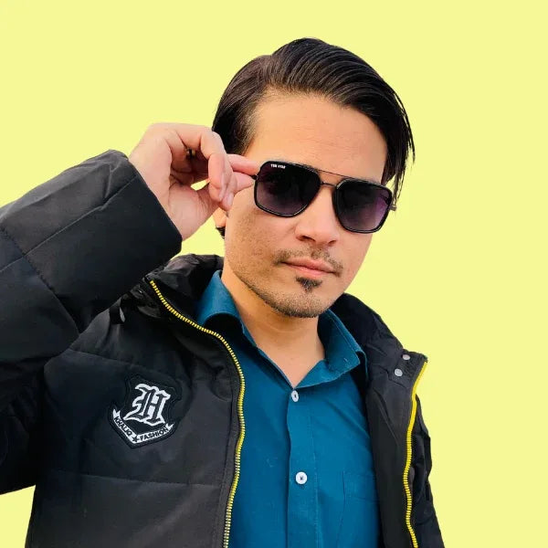Tom Star Black Square Sunglasses - Bombay Optical