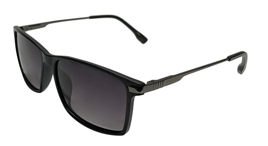 Tom Star Rectangle Sunglasses with Dark Purple Lenses, side angle