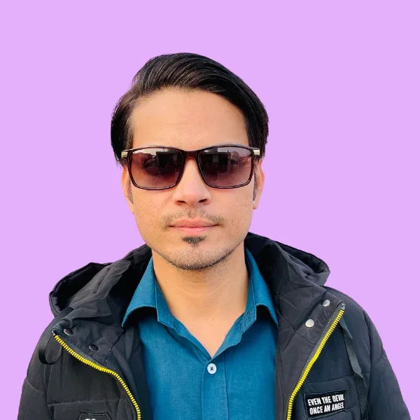 Tom Star Golden Frame Rectangle Sunglasses - Bombay Optical