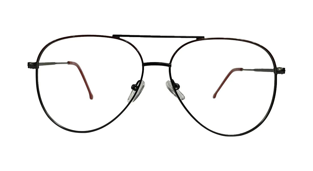Black and Red Aviator Eyeglasses - Bombay Optical