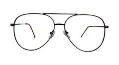Black and Red Aviator Eyeglasses