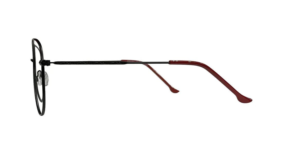 Black and Red Aviator Eyeglasses - Bombay Optical