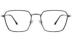 Black and Silver Square Eyeglasses