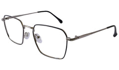 Black and Silver Square Eyeglasses