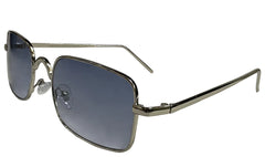 Blue Lenses With Silver Rim Rectangle Sunglasses