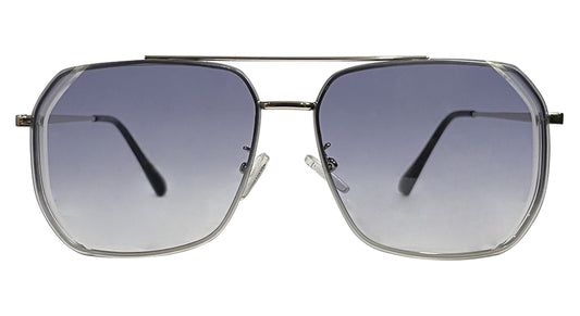 Blue and Silver Square Sunglasses