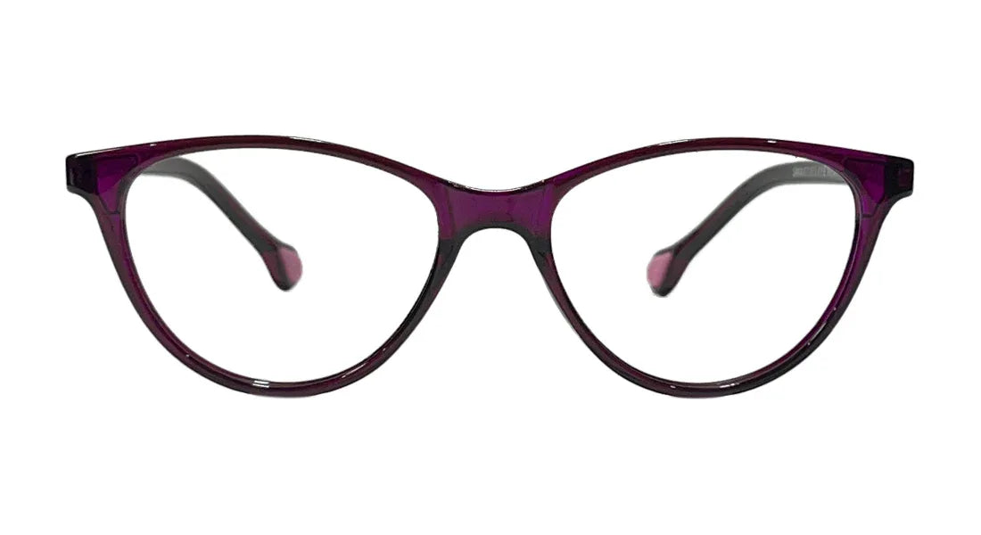 Glossy Purple Oval Eyeglasses - Bombay Optical