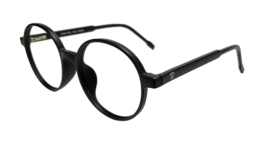 Matte Black Round Eyeglasses - Bombay Optical