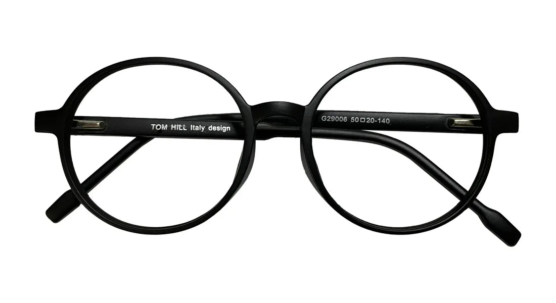 Matte Black Round Eyeglasses - Bombay Optical