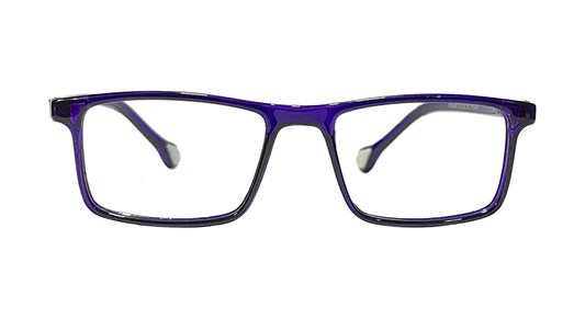 Dark Violet Rectangle Eyeglasses