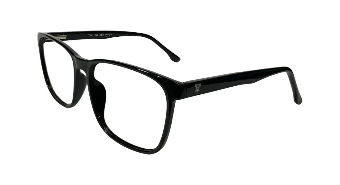 Glossy Black Rectangle Eyeglasses - Bombay Optical