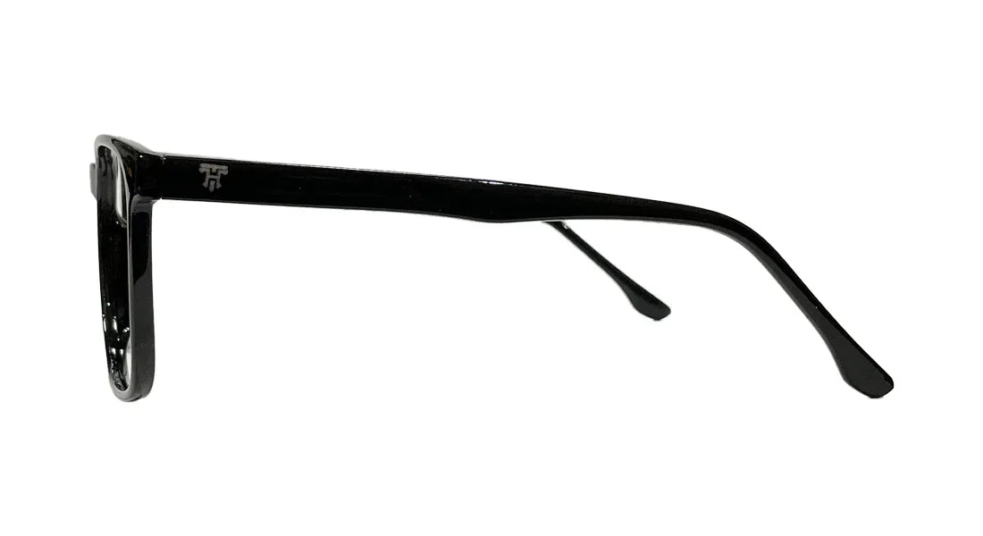 Glossy Black Rectangle Eyeglasses - Bombay Optical