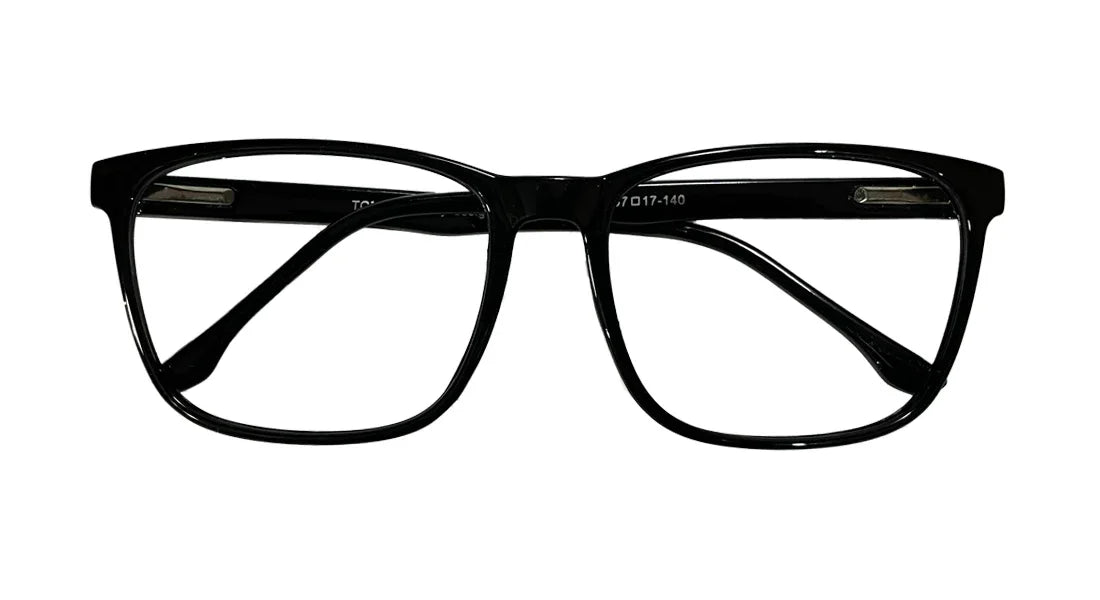 Glossy Black Rectangle Eyeglasses - Bombay Optical