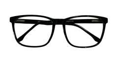 Glossy Black Rectangle Eyeglasses