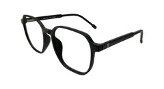 Matte Black Square Eyeglasses