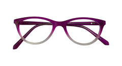 Purple & White Cateye Eyeglasses