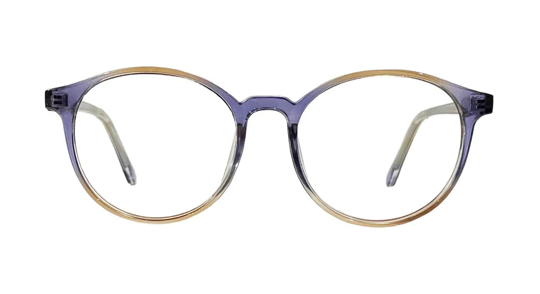 Violet & Brown Round Eyeglasses - Bombay Optical