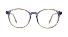 Violet & Brown Round Eyeglasses